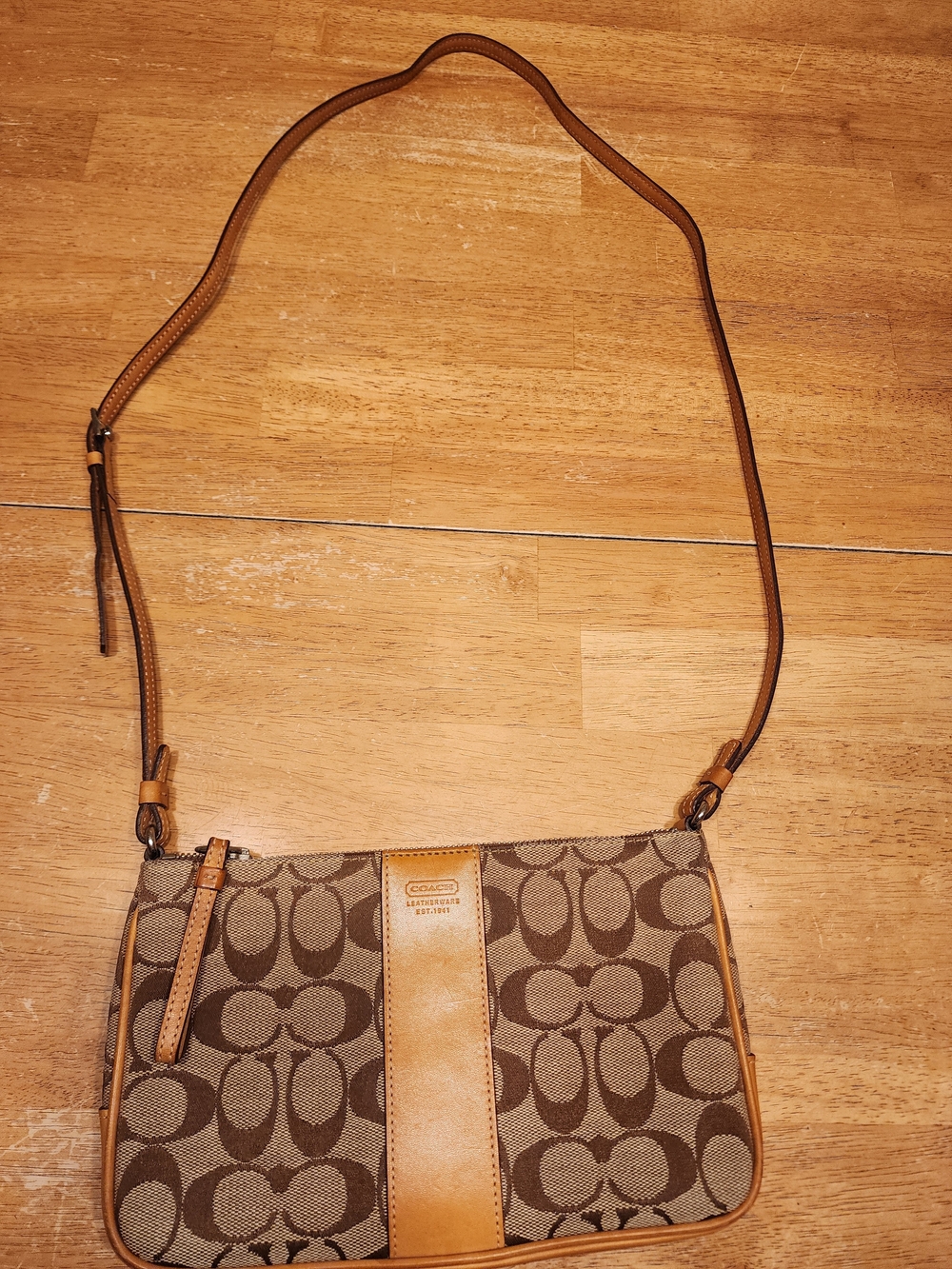 vintage 2003 Coach Signature canvas slim demi shoulder bag